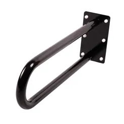 Fixed arched grab bar for disabled people 600 mm black