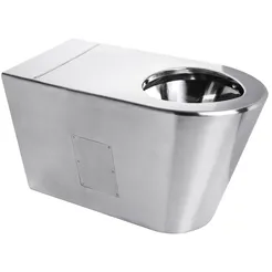 Stainless steel toilet pan for disabled