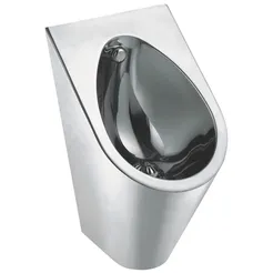 Hängendes Urinal aus Edelstahl, matt
