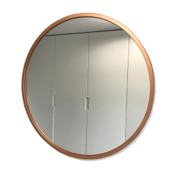 Faneco Scandi wall-mounted bathroom mirror copper 600 x 600 mm