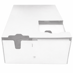 Boîte pour tampons et serviettes Faneco, blanc, acier - 3