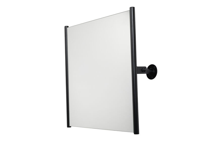 Tilt mirror for disabled with handle, black