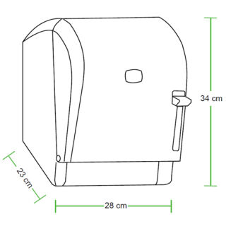 Manualny podajnik ręczników w roli - wymiary