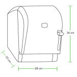 Manualny podajnik ręczników w roli - wymiary