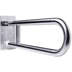 Swing-up grab bar for disabled 800 mm matte stainless steel