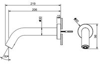 Bezdotykowa bateria umywalkowa zasilana bateriami Faneco - 4