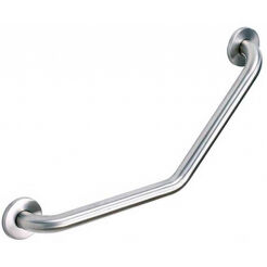 Matte stainless steel 130° angled handrail for disabled