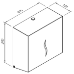 Podajnik ręczników ZZ - wymiary