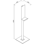 Stojak stacja do dozowników bezdotykowych - wymiary