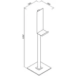 Stojak stacja do dozowników bezdotykowych - wymiary
