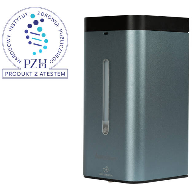 Automatyczny bezdotykowy dozownik środków dezynfekcyjnych 1 l MED Pro graphite_atest PZH