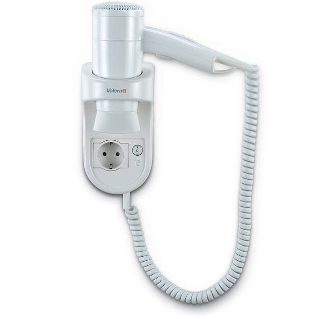 Suszarka hotelowa do włosów 1600 W PREMIUM SMART SOCKET Hotelowa suszarka do włosów VALERA 1600 W srebrna z gniazdem