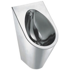 Wall-mounted urinal stainless steel matte