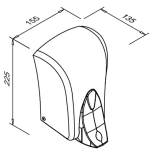 Dozownik do mydła - wymiary