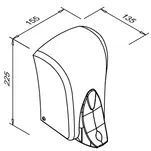 Dozownik do mydła - wymiary