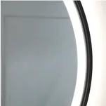 Lustro podświetlane łazienkowe ścienne Faneco Scandi LED czarne 800 x 800 mm zbliżenie