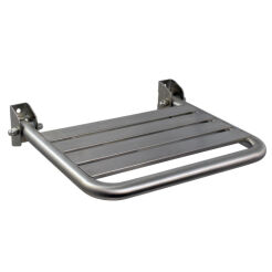 Folding shower seat matte stainless steel