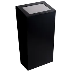Wall-mounted wastebin with cover 30l black