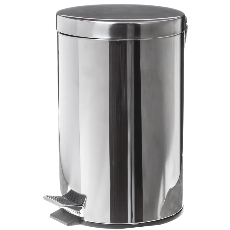 Sophisticated stainless steel ECO 20 liter trash can with a glossy finish