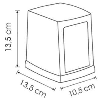 Podajnik serwetek - wymiary