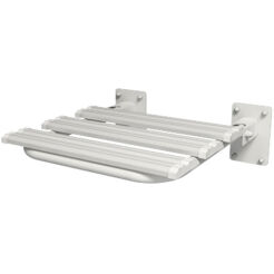 Folding shower seat white steel