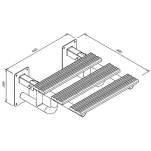 Siedzisko prysznicowe uchylne ze wspornikami