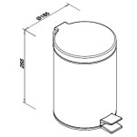 Kosz na śmieci ECO 5 l soft close polerowany - 2