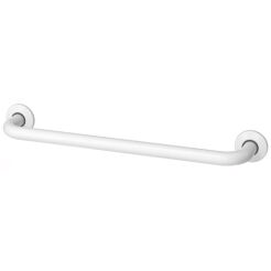 Straight handrail for disabled 600 mm white steel