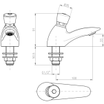 Bateria umywalkowa czasowa