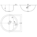 Umywalka okrągła z otworem - wymiary