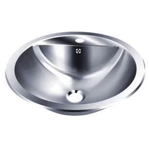 Lavabo rotondo con foro per rubinetto acciaio inossidabile opaco