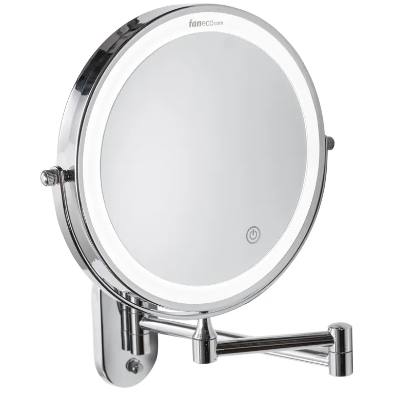 Hotel and bathroom magnifying mirror Como LED