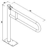 Uchwyt dla niepełnosprawnych - wymiary