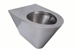 Matte stainless steel wall-hung toilet bowl