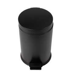 Bathroom trash can 5 l steel black