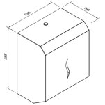 Automatyczny podajnik do ręczników papierowych - wymiary