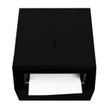 Autocut paper roll towel dispenser HIT black_front with paper