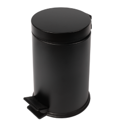 Papelera de acero negro para baño 20 l