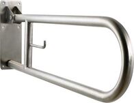 Poręcz uchylna dla niepełnosprawnych 750 mm stal szlachetna połysk