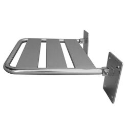 Folding shower seat matte stainless steel