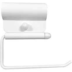 Тримач для туалетного паперу на поручні для інвалідів Ø 32 сталь біла